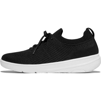 FitFlop FitFlop Super-Q Knit Slip-On Laced Sneakers ZWART - Maat 36