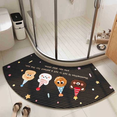 Badkamer Diatomeeënaarde Vloermat Cartoon Geventileerd Waterabsorberend en Antislip Vloermat Badkamer Deurpost Sneldrogend Onderhoudsvriendelijke Vloermat 45 * 70Cm