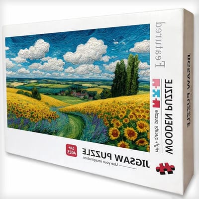 Houten Puzzel - Landschap Puzzel - Ontspannend Vrijetijdsbesteding - Gedetailleerde Artistieke Vormgeving - 156x105cm - Veld 1