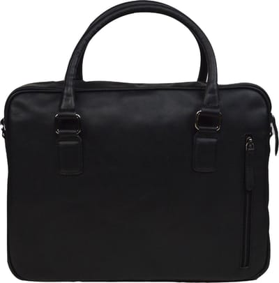 DSTRCT Leren Laptoptas 14 inch Premium Collection Zwart Incl. Onderhoudspakket