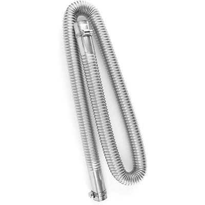 RVS Parkeerluchtverwarmer Uitlaatpijp Diesel Gas Ventilatieslang 2.5cm1in Binnen white