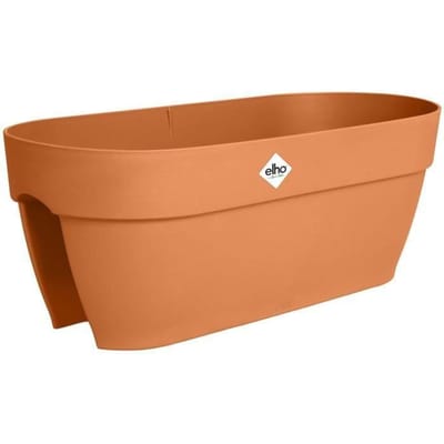 Elho Vibia Campana Flower Bridge 60 - Balkonbak met Ophanging - 100% Gerecycled Plastic - L 59 x B 26 x H 22 cm - Terra