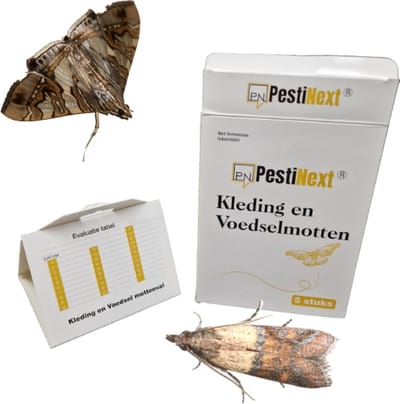 PestiNext Kleding Mottenvallen - Set van 5 - Inclusief Feromoonlokstof - Voor Monitoring van Kleermot