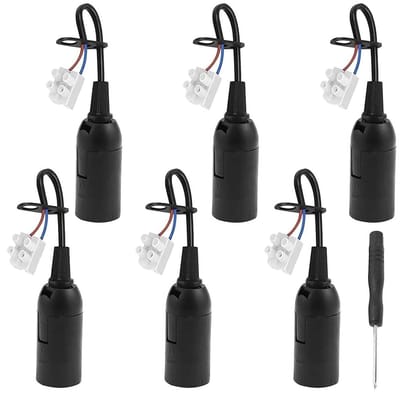 Vervangende E14 Fitting Set van 6 Stuks met Schroevendraaier en Kabel voor Lampen, Ideaal voor Renovatie en Bouwprojecten