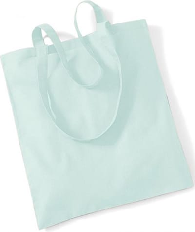 Westford Mill Bag For Life - Long Handles WM101 - PASTEL MINT - 38 x 42 cm