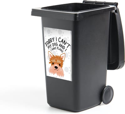 Container sticker Spreuken - Honden - Quotes - Sorry I can't my dog and I have plans - 40x60 cm - Kliko sticker