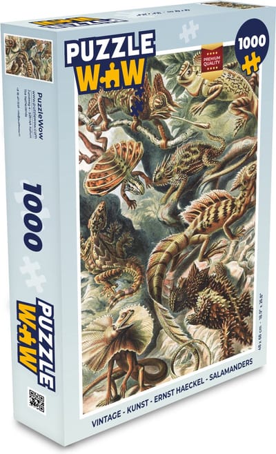 Puzzel Vintage - Kunst - Ernst Haeckel - Salamanders - Dieren - Legpuzzel - Puzzel 1000 stukjes volwassenen