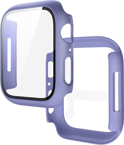 Stravo Full Cover/Hoesje - Screen Protector - Geschikt voor Apple Watch Series 10 & Series 11 - 42mm - Bescherm Hoesje voor Apple Watch series 10 / X - maat 42mm - Hardcase - Protection - iWatch S10 & S11 case - Lichtpaars
