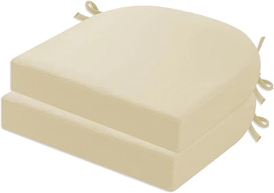 Tuinstoelkussens Set - Ronde Hoekkussens - Buiten Zitten - Waterdicht UV-bestendig - 475 x 406 cm - Beige