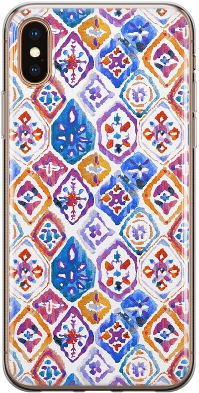 Leuke Telefoonhoesjes - Hoesje geschikt voor iPhone Xs - Boho vibe - Soft case - TPU - Print / Illustratie - Multi