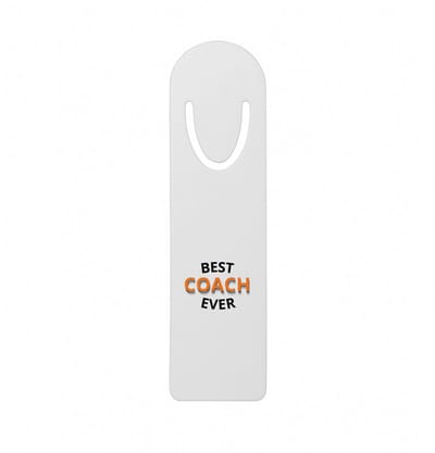 Hacebo® - best coach ever metalen boekenlegger - Coach - een coach - sport - verjaardagscadeau - klein cadeautje - kado - gift Bladwijzer boekenleggers - 12.7 cm x 3.2cm