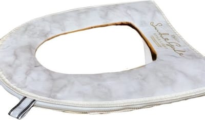 Bovista Wc Bril Hoes - Toiletbril Cover - Toiletbril - Wc Deksel - Wasbaar - Verwarmde Wc Bril - (Niet Elektrisch) - Zacht - Rits - Wit