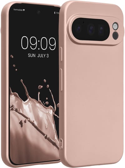 kwmobile metallic telefoonhoesje van TPU - geschikt voor Google Pixel 10 Pro - Flexible case voor smartphone - In metallic roségoud