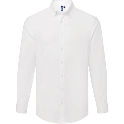 Premier Heren Supreme Oxford Formeel Overhemd Met Lange Mouwen (Wit)