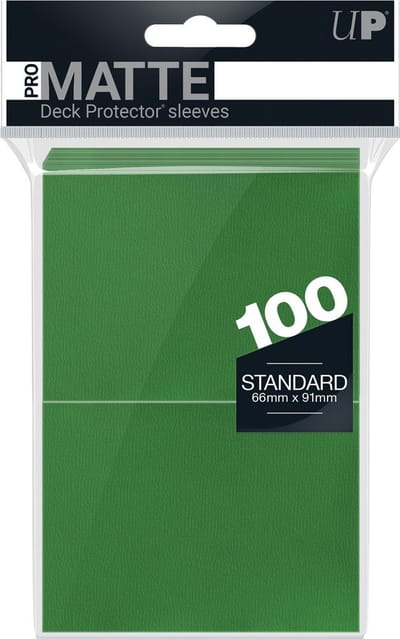 Ultra Pro - PRO-Matte 100 Standaard Formaat Kaarthoesjes Groen Pack (66 x 91 mm)