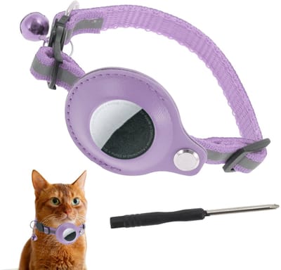 Dailygoods- Halsband Verstelbaar - Kattenhalsband met Reflecterend Element - Polyester - Met Bel - 22-23 cm - Duurzaam en Veilig