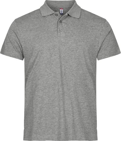 Clique Single Jersey Polo 028280 - Grijs-melange - M