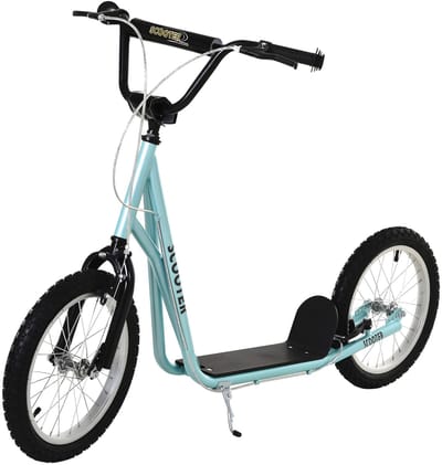 City Scooter met Verstelbaar Stuur – Step met Dubbele Wielen – Blauw