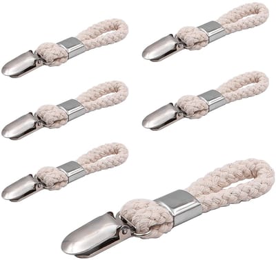 Store_7 - Handdoekclips - Geweven Katoenen Handdoekclips - Bescherming tegen schade - 6 stuks - Theedoekclips voor Keuken en Badkamer - Ideaal voor...