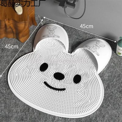 Wrijfvoeten vloermat, voetenwasborstelmat, badvoetmat, antislipmat badkamer, dode huid van de voeten verwijderen, voetmat badkamer wit
