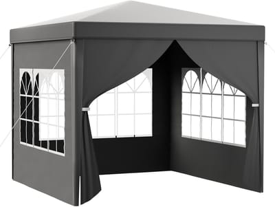 Grijs Paviljoen - Waterdicht - 3 x 3 m - Stevig Stalen Frame