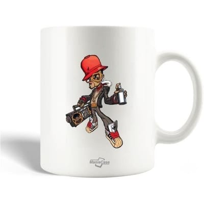 Mug en Céramique - MANIACASE - Bboy Art - Blanc - 30cl - Compatible Lave-Vaisselle