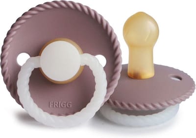 Frigg Rope Latex Fopspeen 6+M | Glow In The Dark Twilight Mauve Night