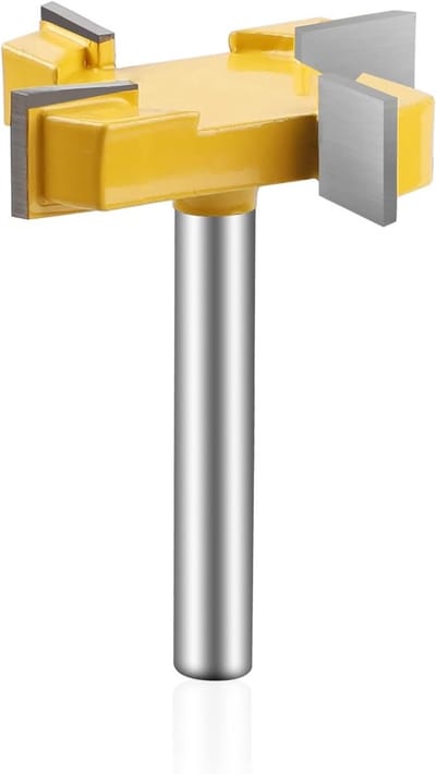 Surface Frees, Groeffrees voor Houtbewerking, 8mm Snijblad met 1/4 Inch Schacht voor Deuren, Tafels en Planken