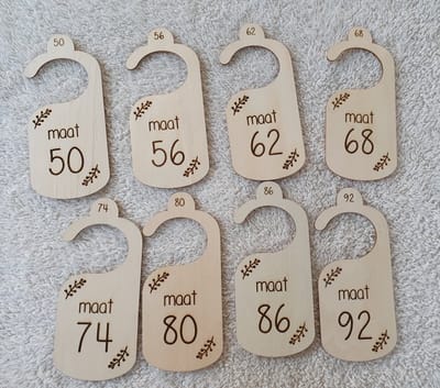 Kastverdeler - Kledingkast kinder/baby - Maatverdelers - Maathangers - Kledinghanger - Kast verdeler - Maat hangers