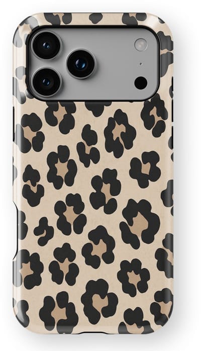 DripCase Luipaard Hoesje geschikt voor iPhone 17 Pro | Backcover met Mag | Hoesje met Dierenprint geschikt voor iPhone 17 Pro Leopard Light