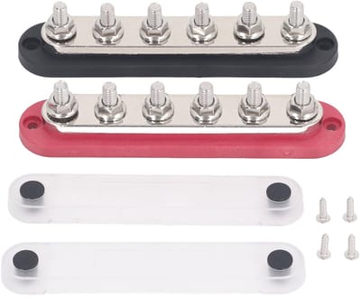 Dailygoods - Busbar - 300A - Power Distribution Block - Messing - Voor Auto's en Schepen - Hoogwaardige kwaliteit - Geschikt voor diverse toepassingen