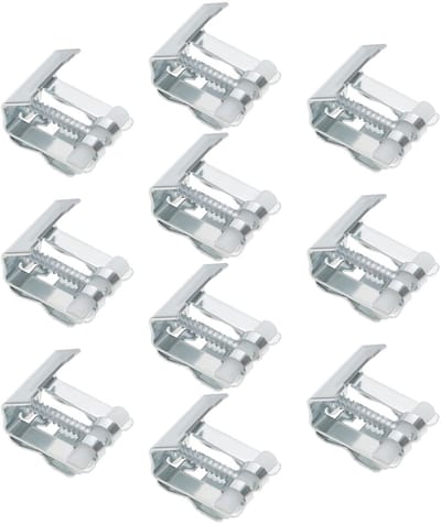 Dailygoods- Spoelbak Clips 10 Stuks - Bevestigingsclips - Beugels - Spoelbakmontageclips - Koude Plaat/Nylon - Corrosiebestendig 27,5 x 25 x 20 mm - Aanrechtclips