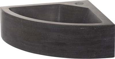Ben Venetia Hoekfontein - 30x30x10 cm - Hardsteen Zwart - 1 kraangat - Wasbak