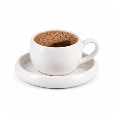 Bricard Bondy espressoset 4-delig – roestvrij staal – wit – melkkan en kop