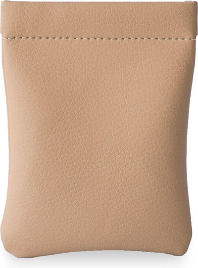 Kleingeld Portemonnee – Portemonnee dames , Portemonnee heren - Munthouder – Knijpportemonnee – Beige - Apelleer – PUCK | MADE out of