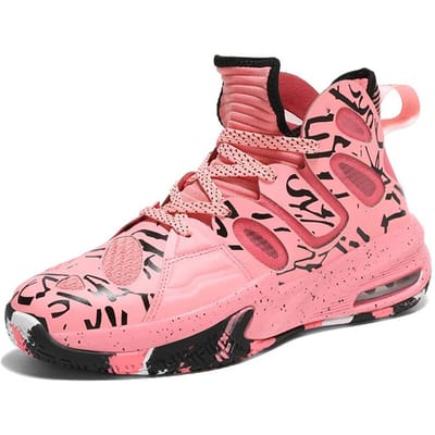 Hoogwaardige Air Cushion Basketbalschoenen Heren Antislip Basketbalschoen Merk Design Sneakers Trendy Wandelschoenen Herenschoenen 43 pink