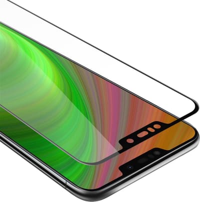 Cadorabo Screenprotector geschikt voor Asus ZenFone MAX M2 Volledig scherm pantserfolie Beschermfolie in TRANSPARANT met ZWART - Gehard (Tempered) display beschermglas in 9H hardheid met 3D Touch