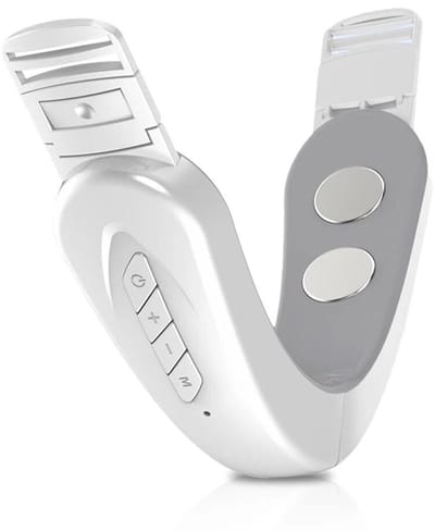 Elektrische V-vormige gezichtsmassager - Lift en verstevigt het gezicht - Verwijdert een dubbele kin - Maakt het gezicht slanker - Gezichtsvormende massager - Verstevigt en herstelt de huid - Wit