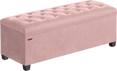 Storage Ottoman Kruk - Fluwelen Kruk - MDF Kruk - Ruimtebesparend - 40cm x 110cm x 40cm