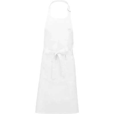 Schort/Tuniek/Werkblouse Unisex One Size Kariban White 100% Katoen