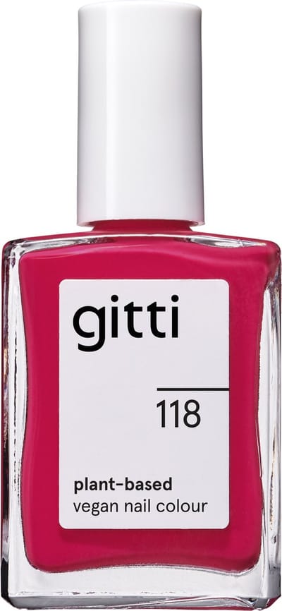 Gitti No. 118 - Raspberry Red - nagellak - minimaal 82% natuurlijk - 23 vrij - manicure - blijft 7 dagen zitten