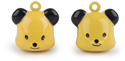 2 belletjes beer - beertjes - rinkelende bellen - 2x bel - beren bel - 18 x 27mm - dierenmotief - dierenbel - sleutelhanger
