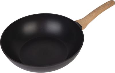 28 cm wok niet-stick roerbakpan voor inductie, gas, halogeen en keramische fornuizen met krasbestendige anti-aanbaklaag