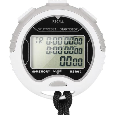 Professionele digitale stopwatch-timer Waterdichte digitale handheld LCD-timer Chronograaf sport Type 60 gray