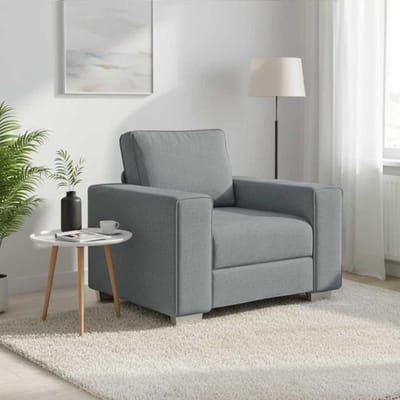 vidaXL - Sofa - Stoel - Lichtgrijs - 100 - cm - Stof