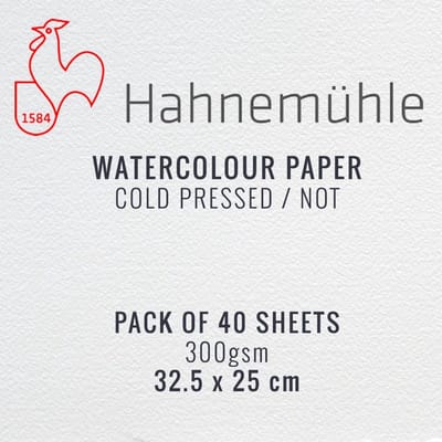 Aquarel papier 300 gsm, 32,5 x 25 cm, pak van 40 vellen