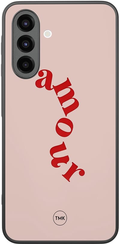 Hoesje geschikt voor Samsung Galaxy A26 - Amour - Roze - TPU case - Tekst - Hardcase zwart telefoonhoesje