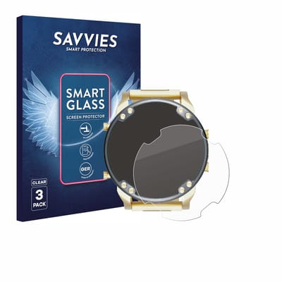 3 Stuks Savvies Screenprotector - geschikt voor Diesel DZ7333 Mr. Daddy 2.0 - beschermfolie glas transparant