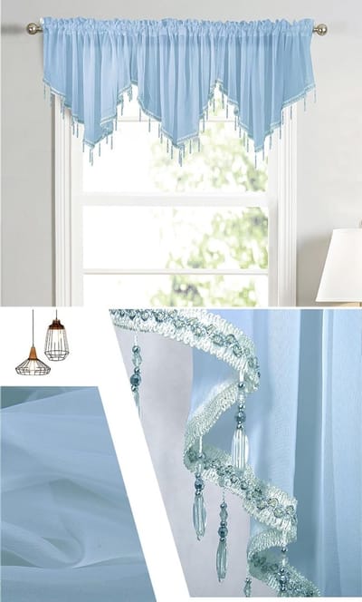 Elegante Driehoekige Korte Gordijnen van Kant voor Keuken en Eetkamer - Grijze Decoratie Set van 2 met Transparante Flounce