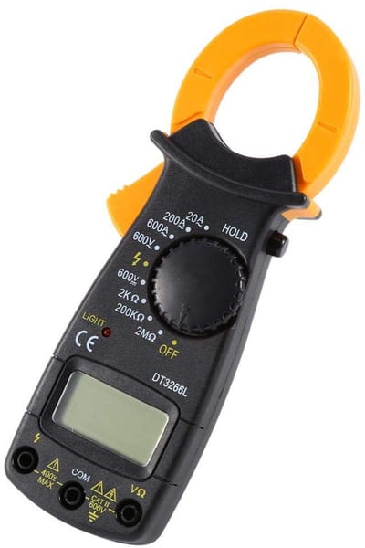 Digitale Stroomtang - Multimeter Tester - Elektrische Problemen Oplossen - Automatische Polariteit - 600A AC - Grijs